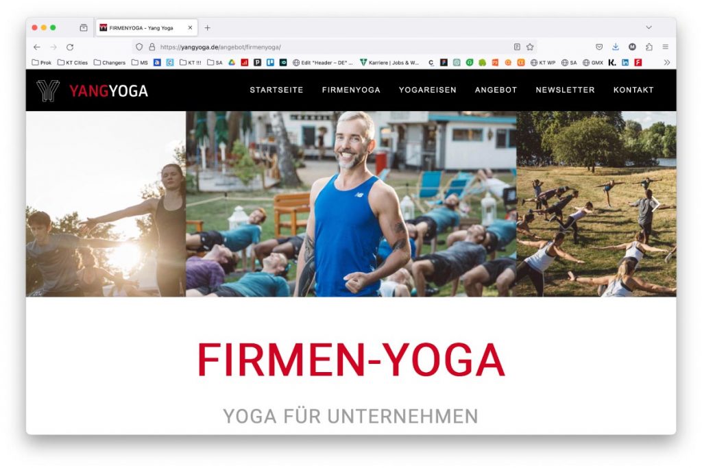 Yang Yoga Firmen-Yoga, Yoga-Reisen und Yoga-Videos