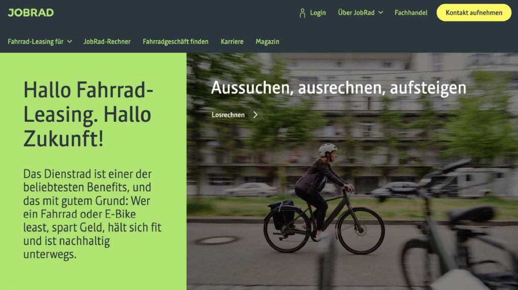 Jobrad nachhaltige Mobilität Anbieter